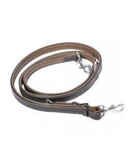 Metal leder leiband duo