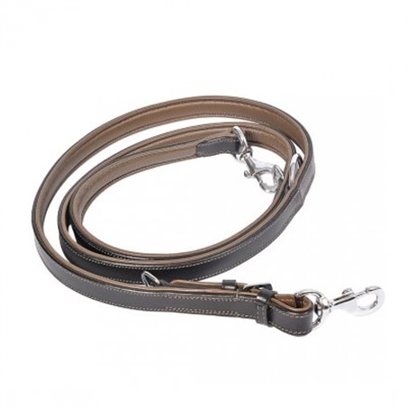 Metal leder leiband duo