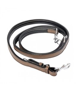 Metal leder leiband duo