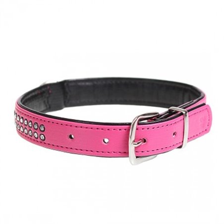 Crystal chic kunstleer halsband