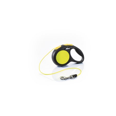 Flexi new neon koord xs zwart/neon 3m/8kg