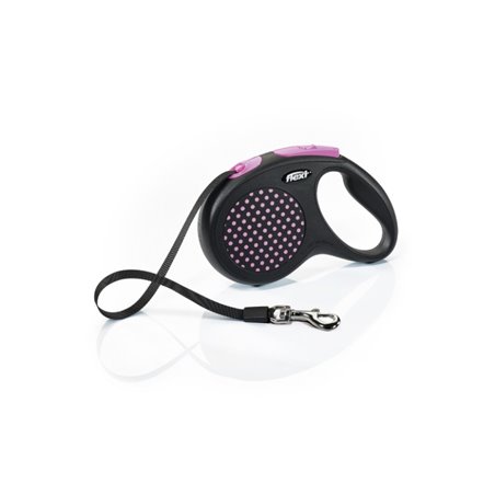 Flexi design band m/l zwart/roze 5m-50kg