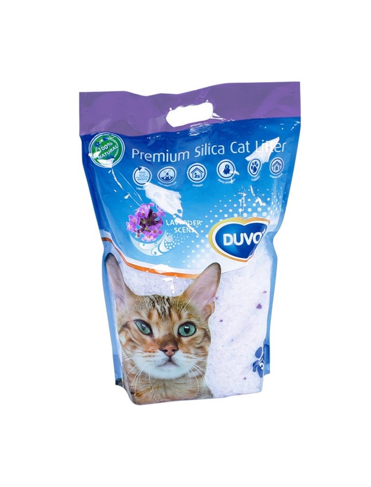 Kattenbakvulling premium silica lavendel