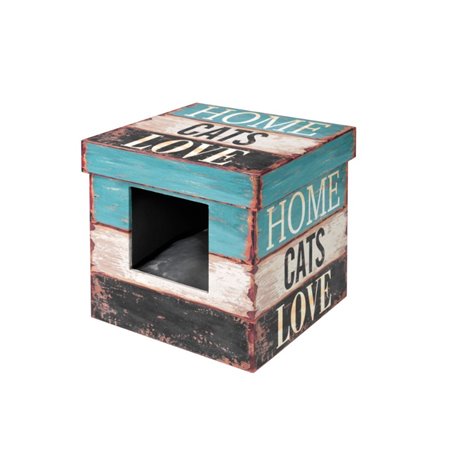 Pet ottoman cat love