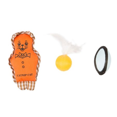 Vederbal en rugbyball met catnip