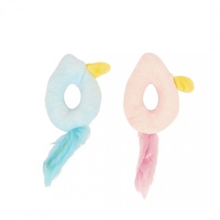 Pluche ring muis met catnip - mix