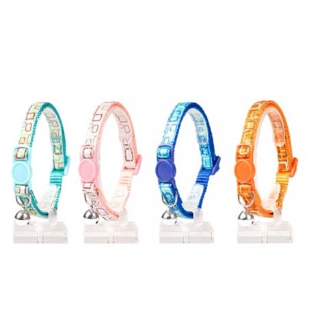 Kattenhalsband retro vierkanten