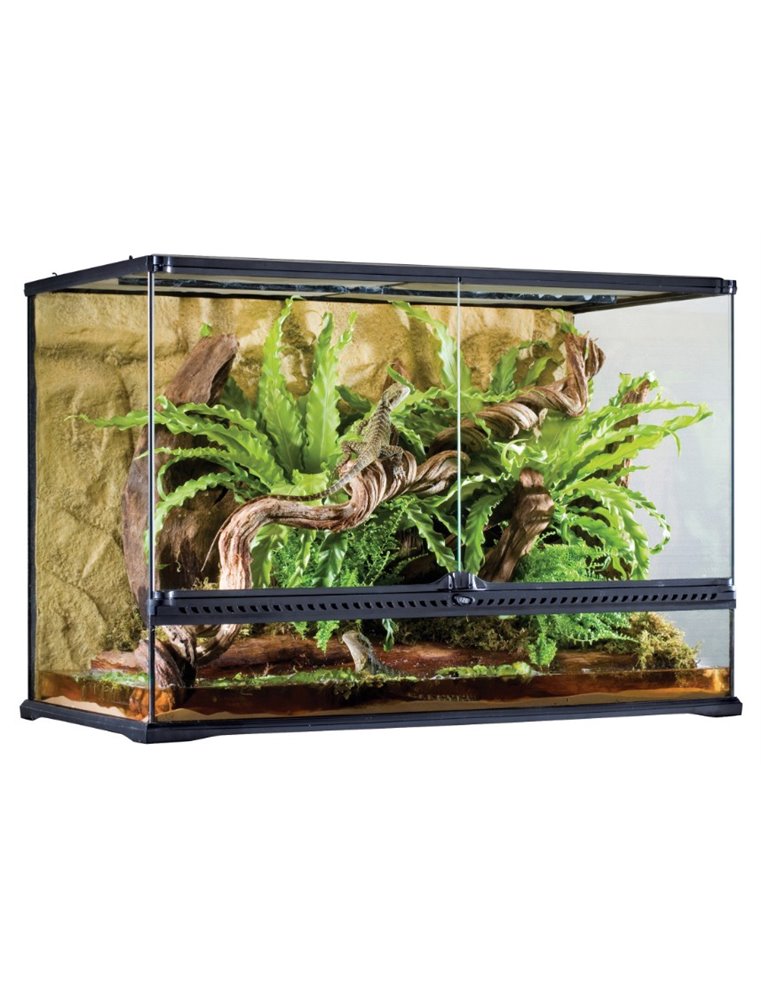 Ex glas terrarium incl achterwand