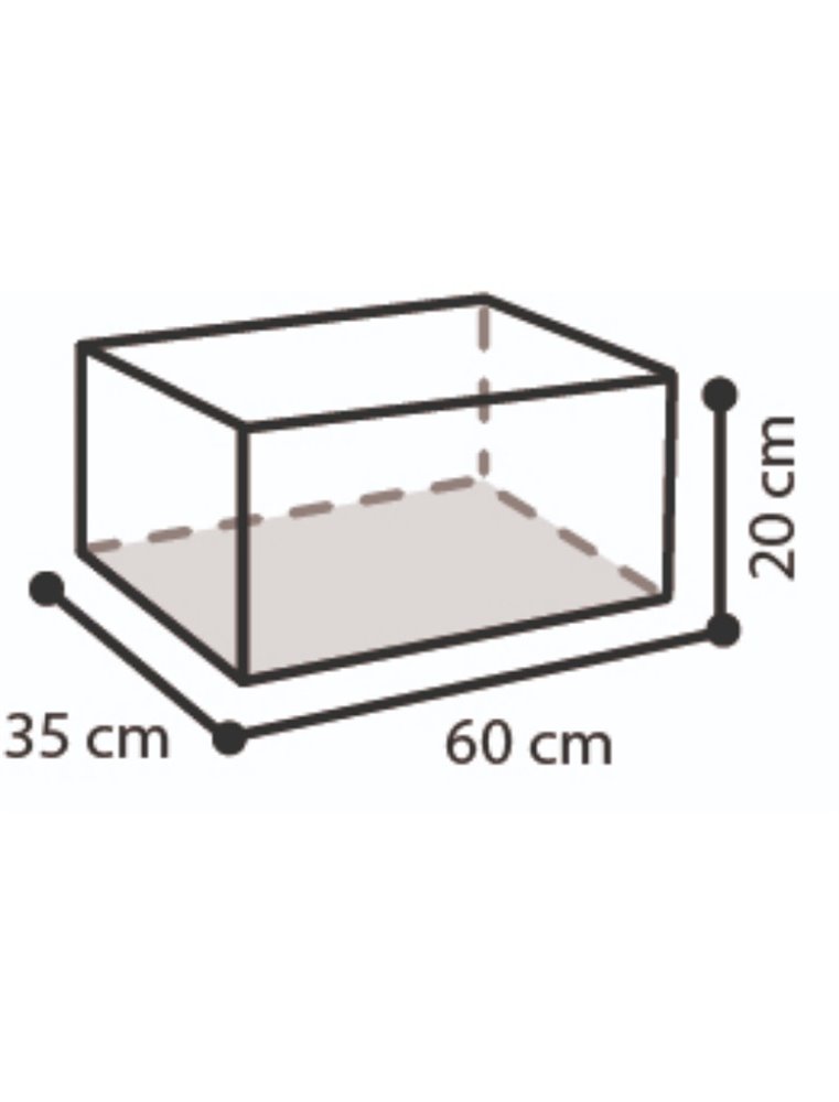 Schildpadbak trias 60x35x20 cm