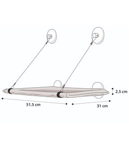 Window lounger grijs 51,5x31x2,5cm