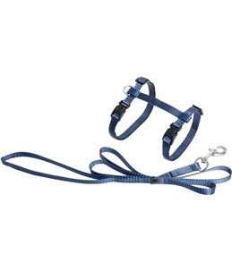 Asp kattentuig+lijn donkerbl. 110cm