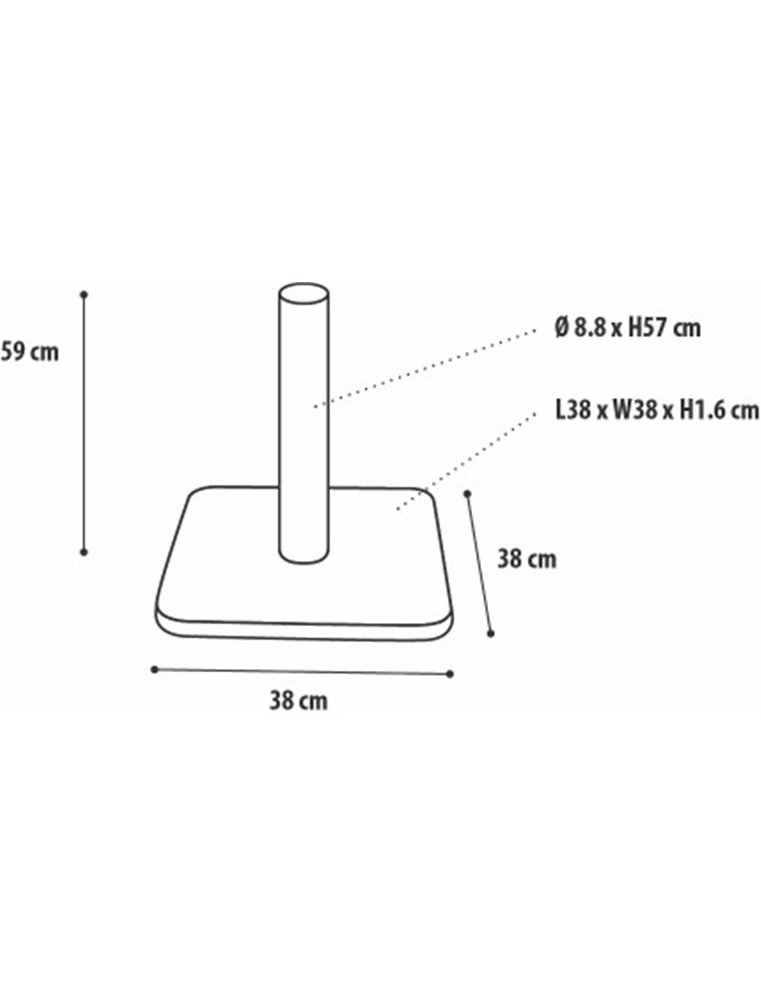 Krabpaal polset large bei38x38x59cm