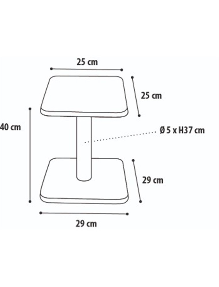 Krabpaal jannu beige 29x29x40cm