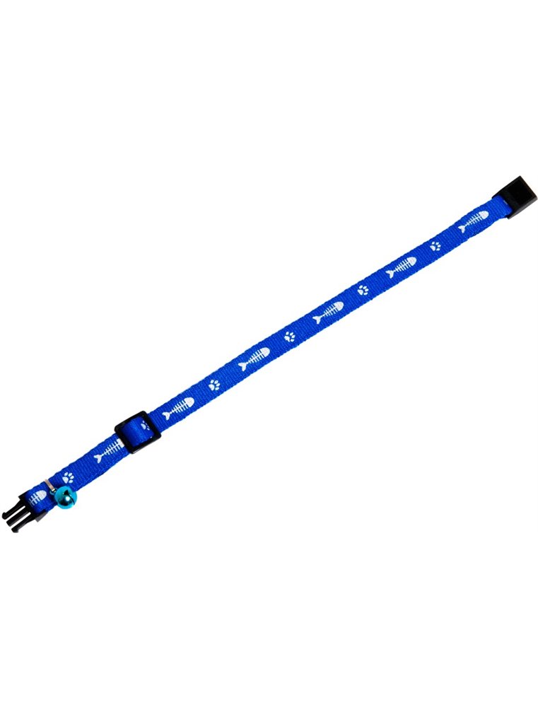 Asp kattenhalsband blauw 30cm10mm