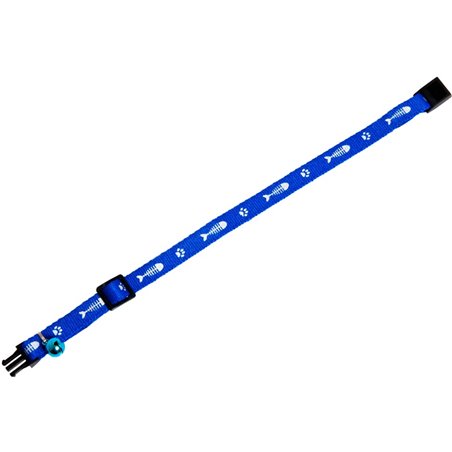Asp kattenhalsband blauw 30cm10mm 