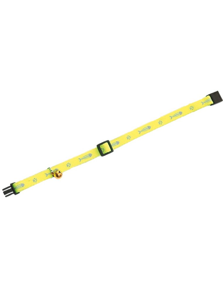 Asp kattenhalsband geel 30cm10mm