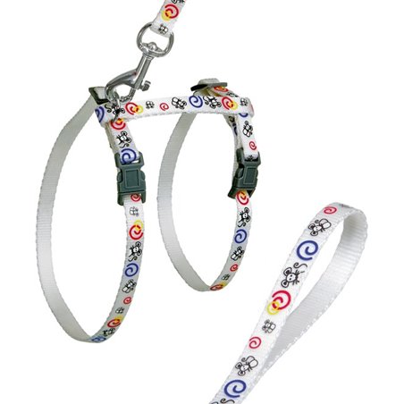 Asp kattentuig+lijn muis wit 120cm 