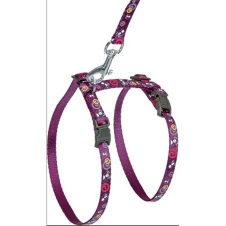 Asp kattentuig+lijn muis lila 120cm 