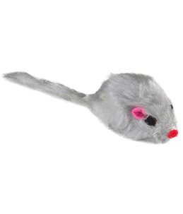 Pluche muis 5cm grijs