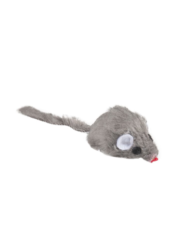 Pluche muis met bel 5cm