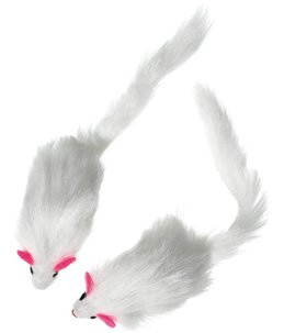 Pluche muis 12cm 2st poly. zak 