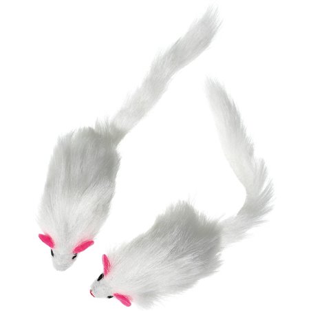 Pluche muis 12cm 2st poly. zak 