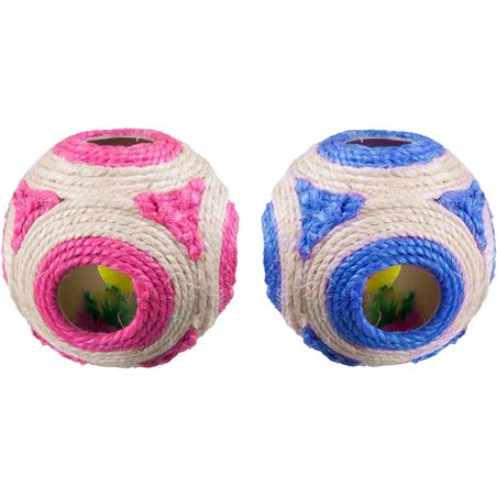 Sisal speelbal 11cm rammel.+catni m 