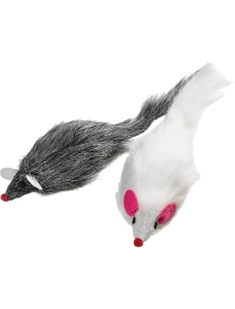 Pluche muis 12cm met stem