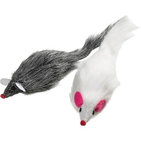 Pluche muis 12cm met stem 