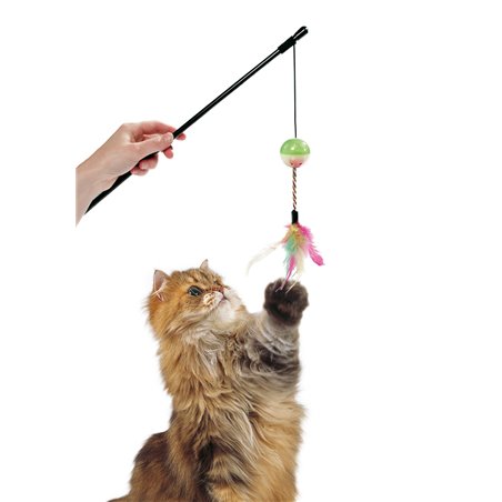 Kattenhengel bal & veren 50cm 
