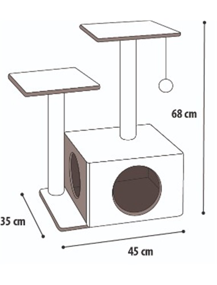 Krabpaal kangri 1 blauw/beige 44x33x70