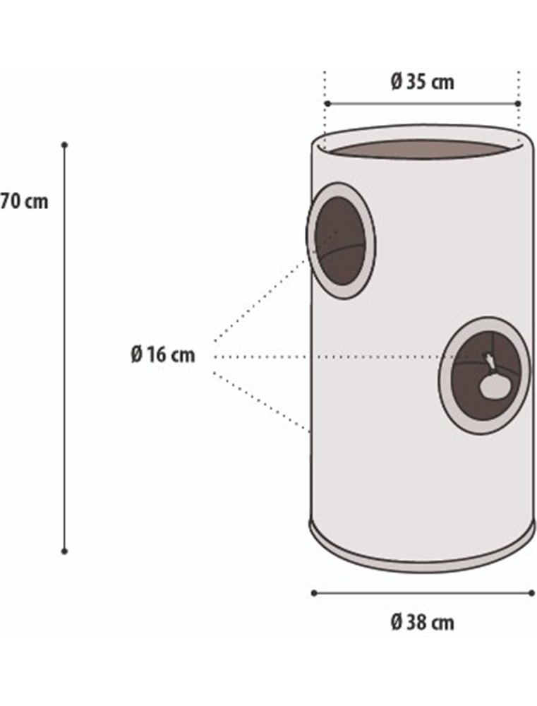Krabpaal emilius ï38x70cm