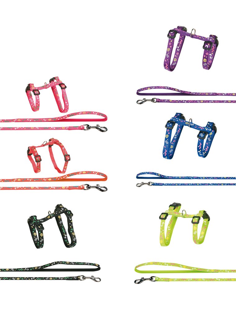 Poezentuigje+looplijn party 25/35cm