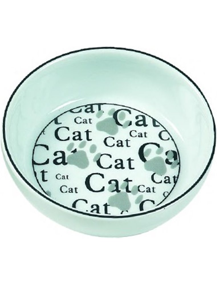 Eetpot kat aardewerk cat 13 cm