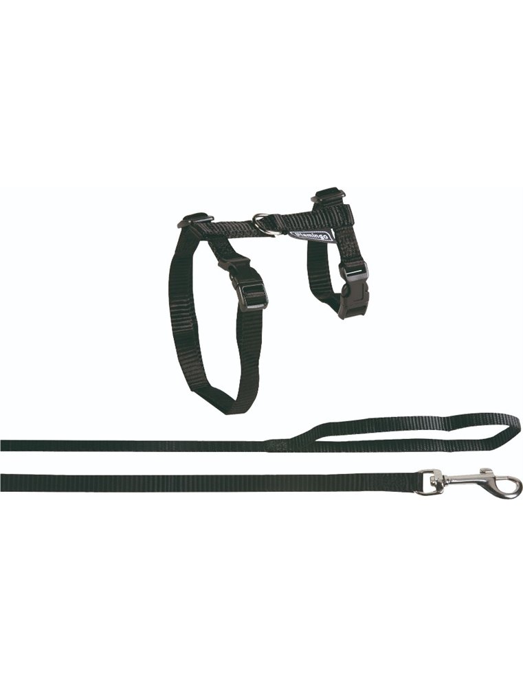 Poezentuig+looplijn classic - zwart