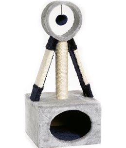 Krabpaal tiny tabby ii blauw-grijs 30x30x68