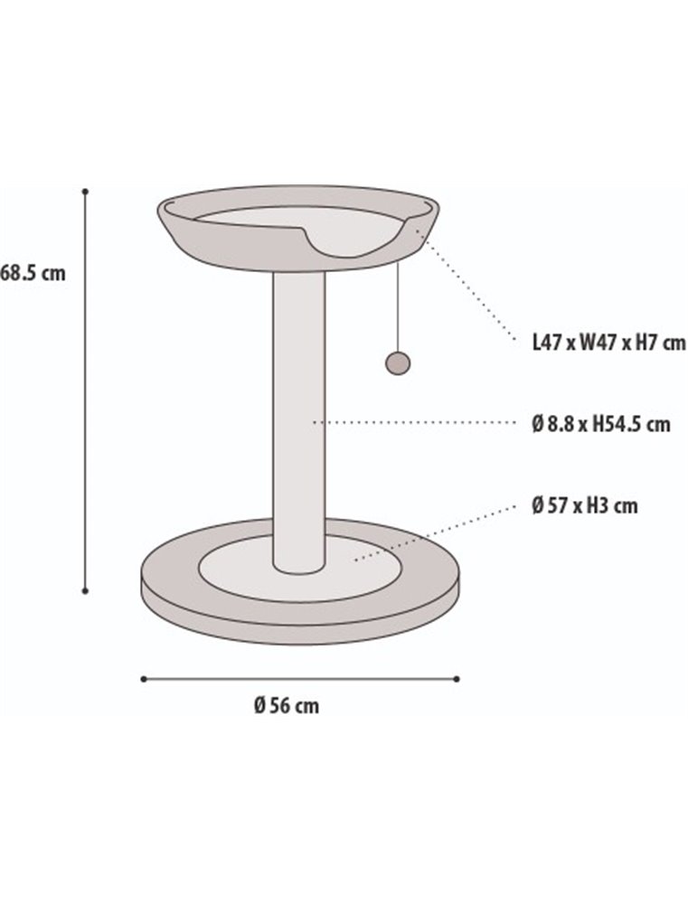 Krabpaal banana leaf i beige ï56x68