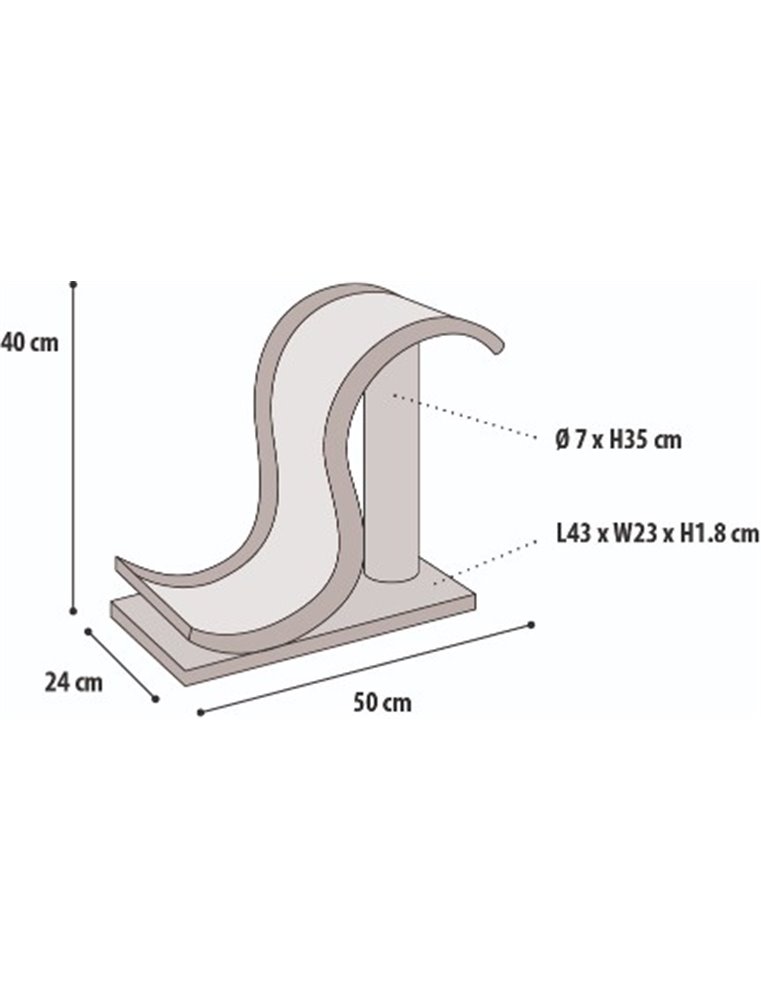 Krabpaal grivola br/bei 50x24x40.5