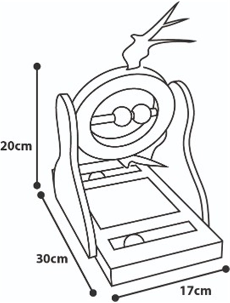 Houten krabspeelgoed tumbler