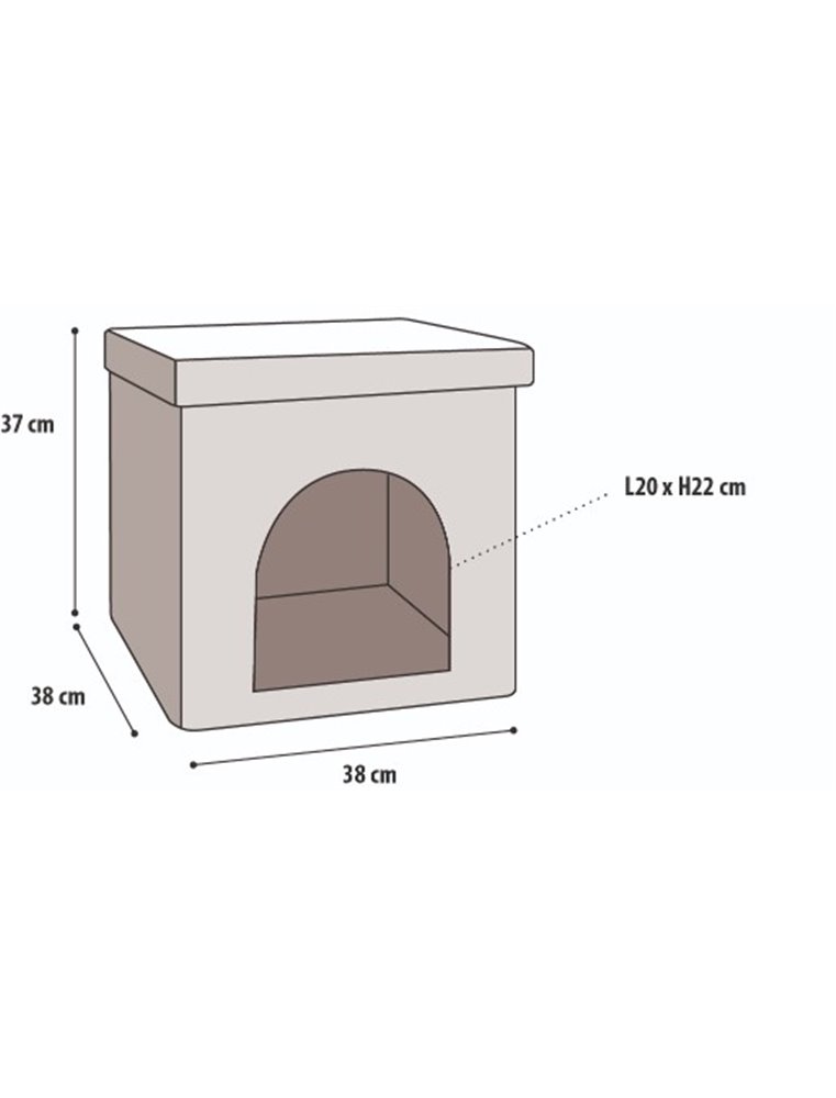Huisje chalet 38x38x37cm