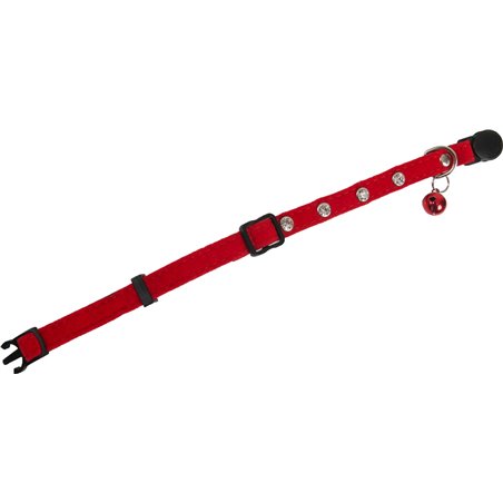 Kattenhalsband rood 30cm 10mm 