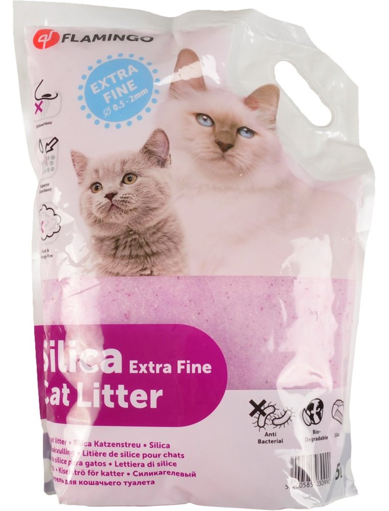 Kattenbakv. silica fijn klont. 5l