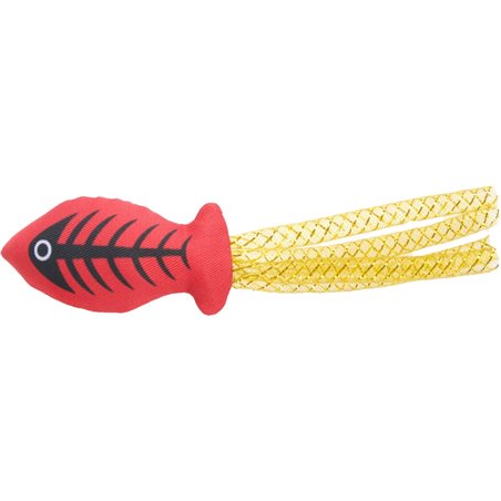 Hs soccer vis zwart/geel/rood 20cm 