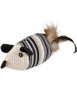 Ps pirin rat met veren zwart/wit 