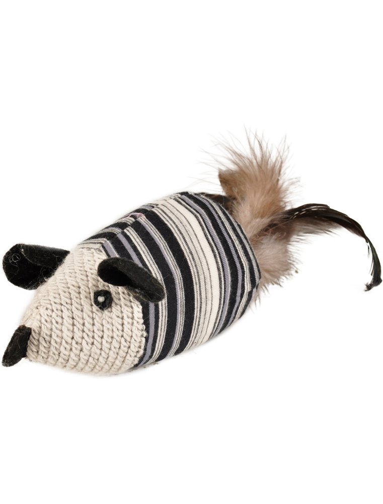 Ps pirin rat met veren zwart/wit