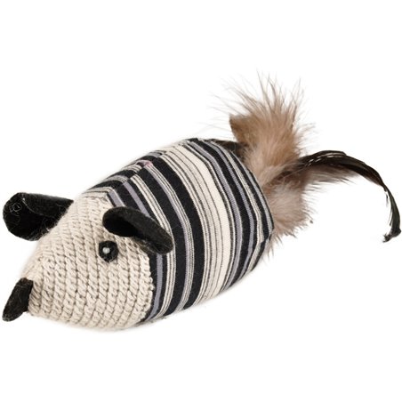 Ps pirin rat met veren zwart/wit 