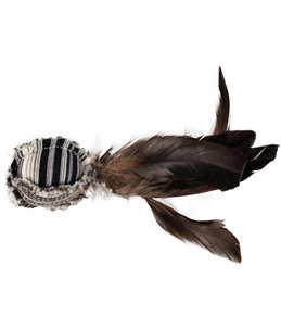 Ps pirin bal met veren zwart/wit