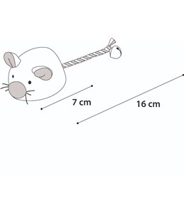 Ps jerry muis met bel grijs