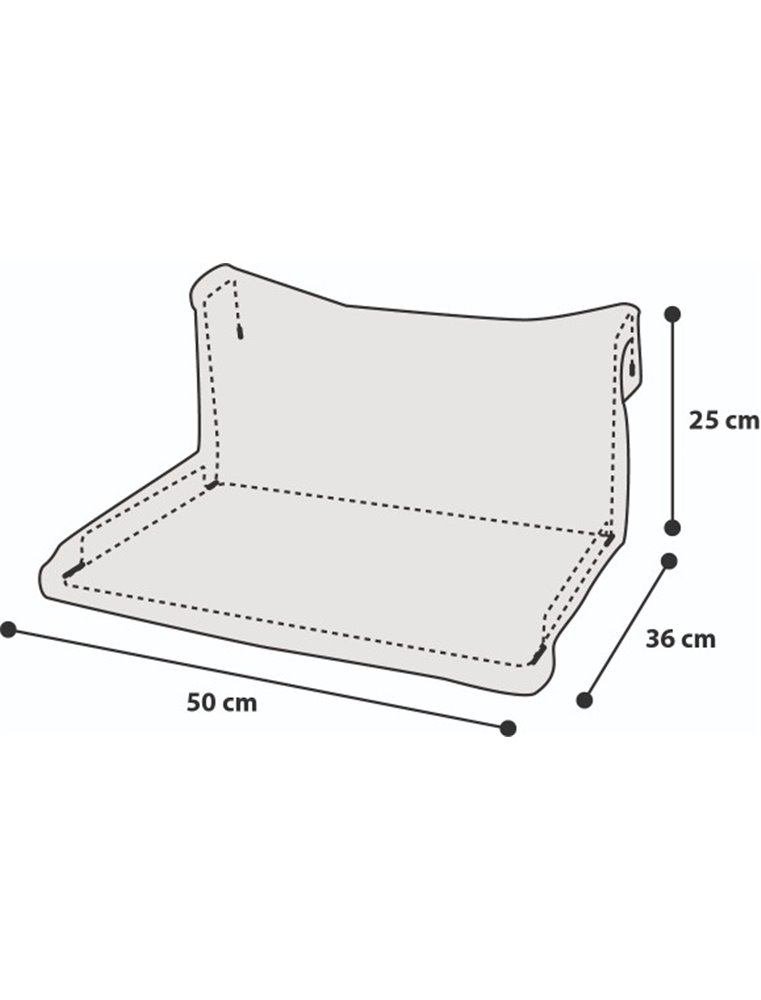 Radiator hangmat grijs 50x36x25cm