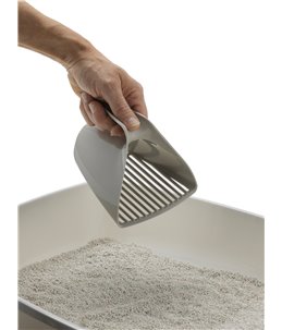 Kattenbakschepje cup grijs